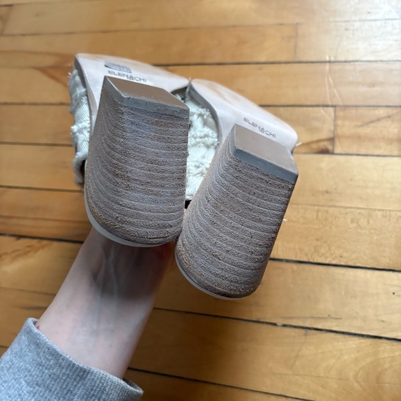 Elena Iachi Sz 39 (8.5) Western Rivet Boho Slip On Heel Pointy Toes Shoes - Picture 9 of 9